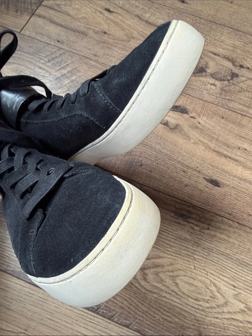 Frye Black Suede Leather High Top Harness Ring Sneakers Sz 9 women’s lace up